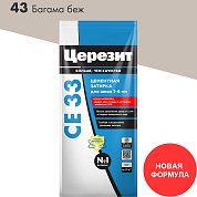 Церезит CE 33 / 2 кг. Затирка цементная для швов до 6 мм. "43 Багама беж"