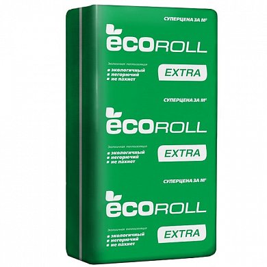 КНАУФ ECOROLL EXTRA Плита 100 мм, 6 м2, 8 плит (1230мм*610мм)