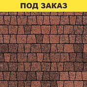 Плита тротуарная Антик 3А.6 гранит К (н/м) листопад (красный,черный)/11,28м2