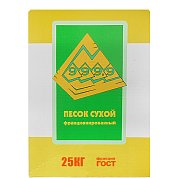 Песок кварцевый желтый мытый фракционнный (0,16-0,63 мм) 25кг