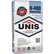 U-400 MaxiFlex White. Клей супербелый армированный эластичный, 20 кг. Unis