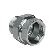 Американка прямая нар.-вн. латунь никель 3/4" LD (30)