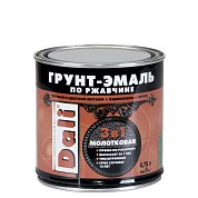 Грунт-эмаль по ржавчине Серебристый Молотковая 0,75л "DALI"